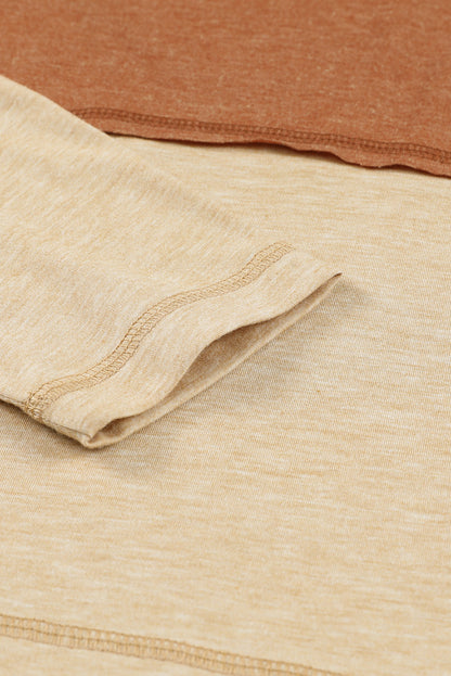 Top henley con bloques de color a rayas 