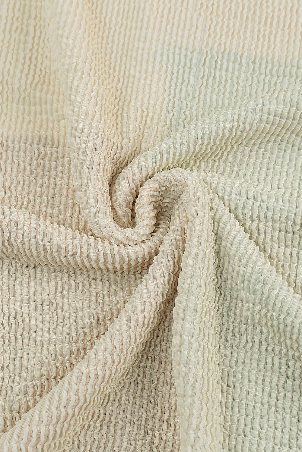 Top de manga larga acanalado con bloques de color patchwork