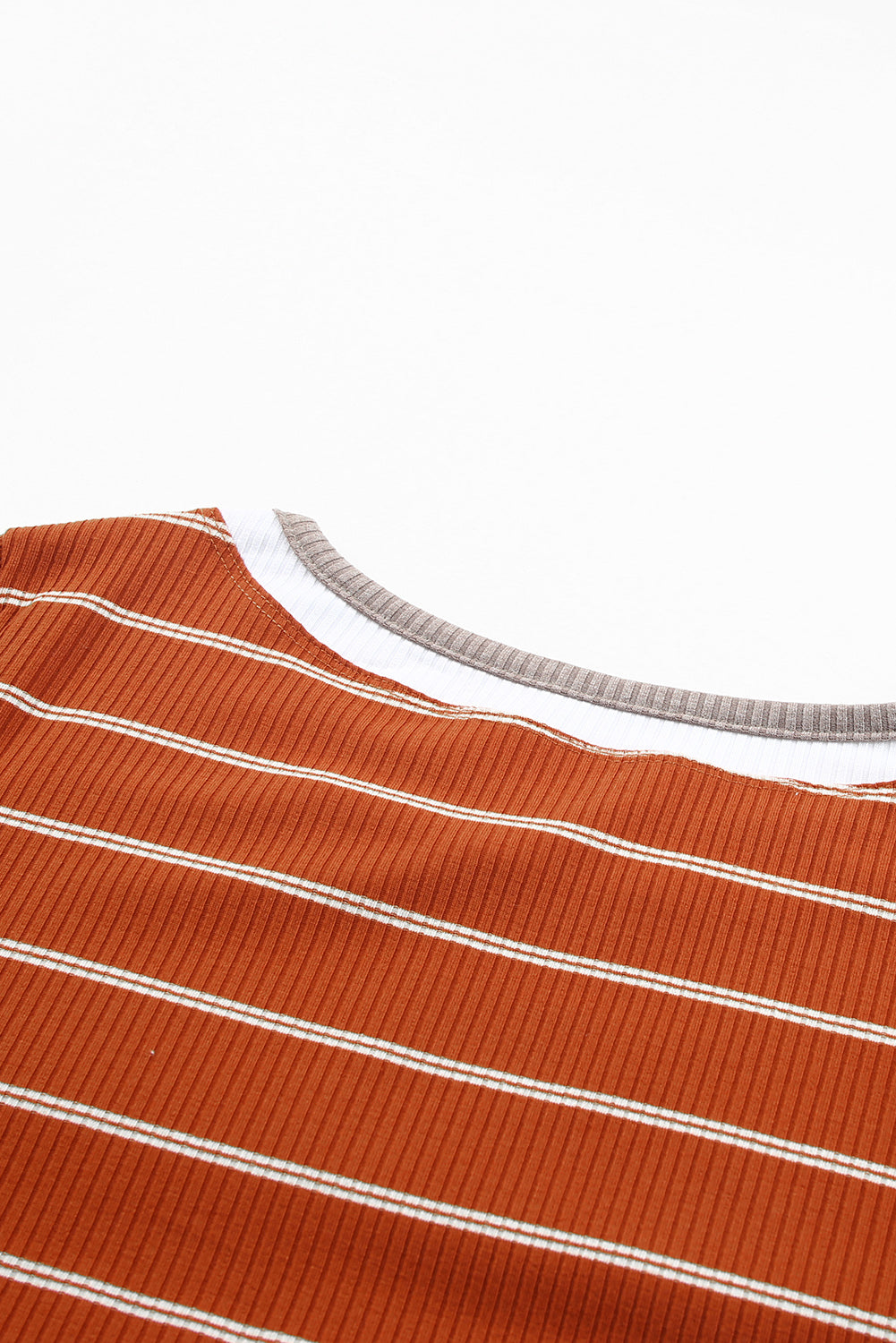 Pull rayé en tricot côtelé à poignets color block