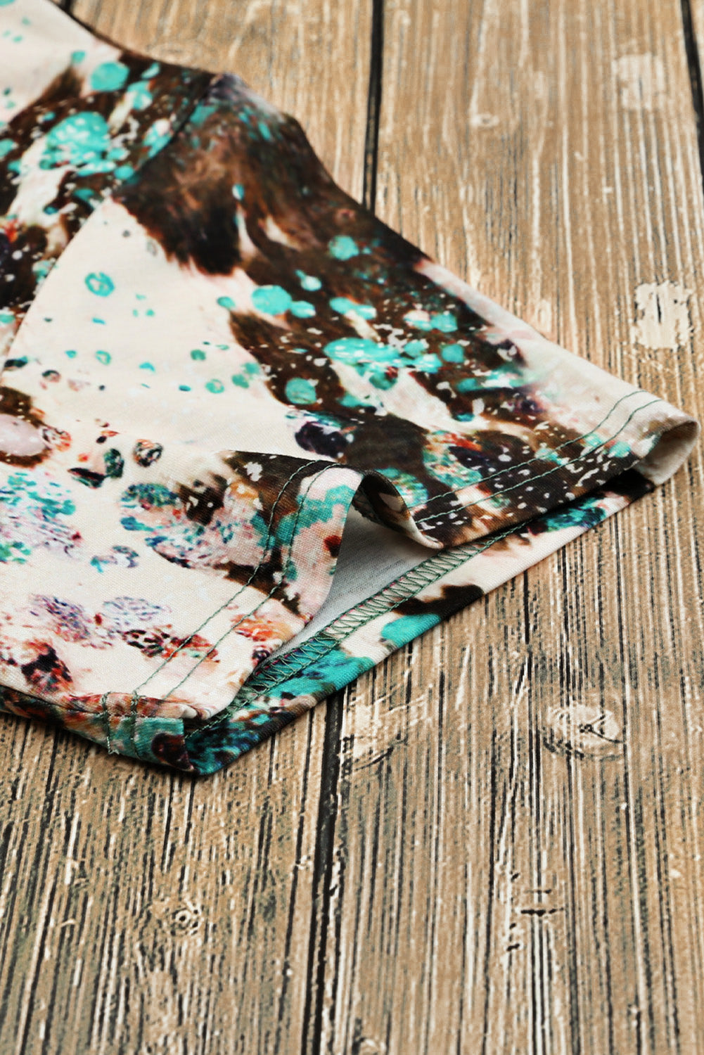 Blank Apparel - T-shirt graphique vierge à imprimé western vert délavé