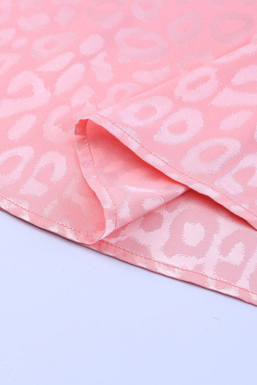 Débardeur à volants en satin imprimé léopard 