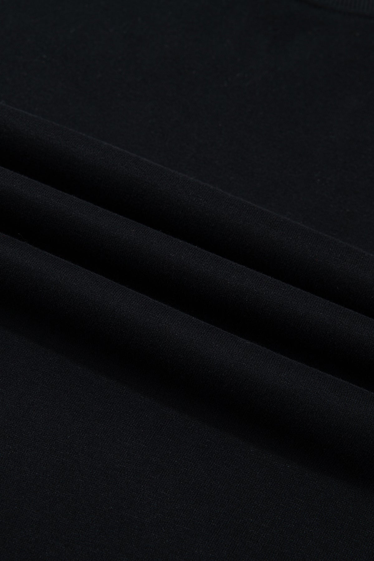 Black Solid Color Oversized Mock Neck Sweatshirt