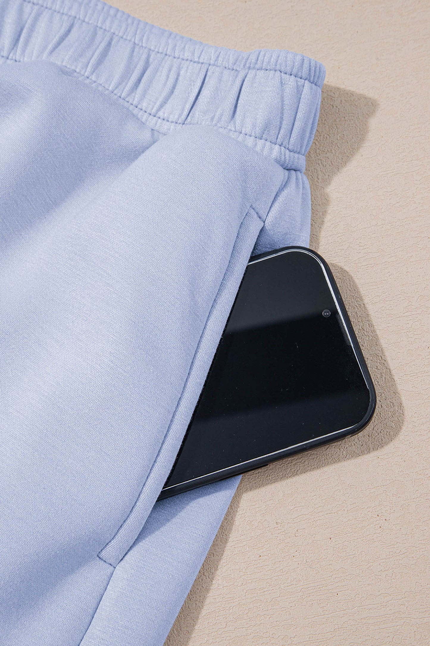 Beau Blue Puff Sleeve Pearl Embellished Scallop Trim Top 2 Piece Skort Set