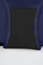 Blue Solid Square Neck Sleeveless Tankini Swimsuit