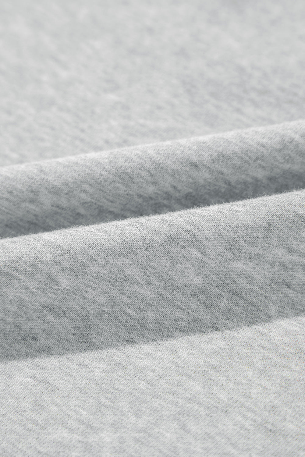 Light Grey Solid Color Fleece Lined Drawstring Hoodie with Pocket