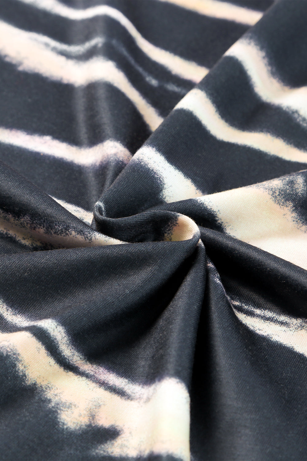 Blank Apparel - T-shirt basique à rayures bleu tie-dye