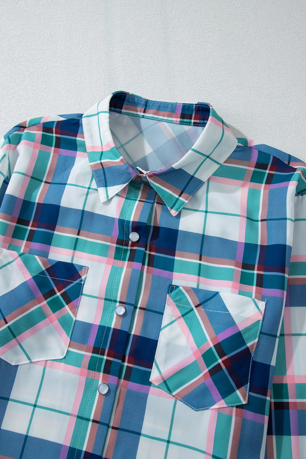 Ensemble 2 pièces chemise et short à carreaux bleus