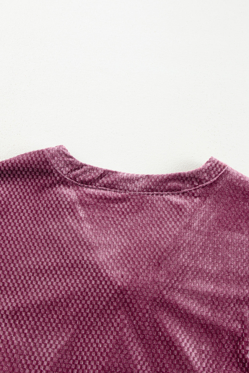 Robe à volants en velours texturé grande taille, couleur mauve prairie