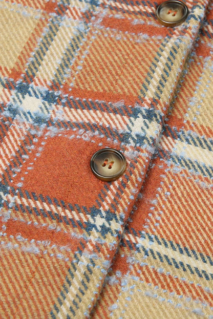 Sobrecamisa roja extragrande con bolsillos con solapa y aberturas 