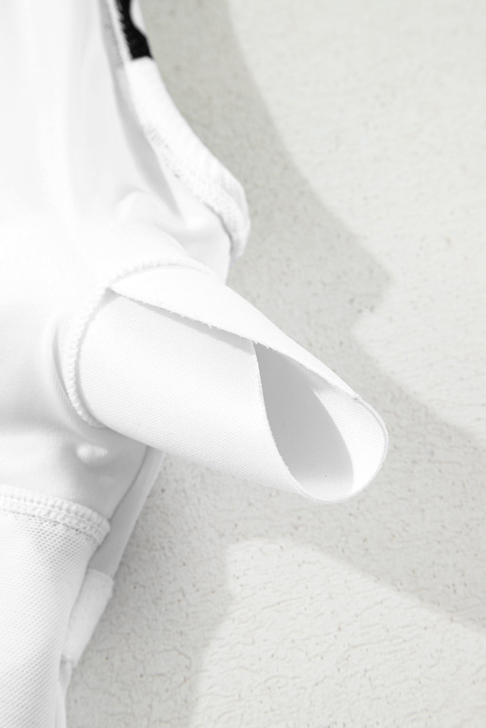 Black Stripe Bowknot Ricrac Print V Neck Low Back Cut One Piece Swimsuit