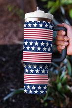Bluing Stars and Stripes Print Handled Thermos Cup 40oz