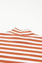 Camiseta de manga larga de punto texturizado con estampado de rayas