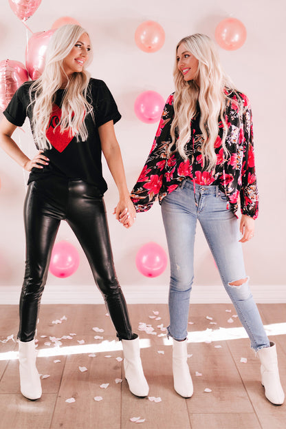 T-shirt à manches courtes avec imprimé graphique Santa Squad