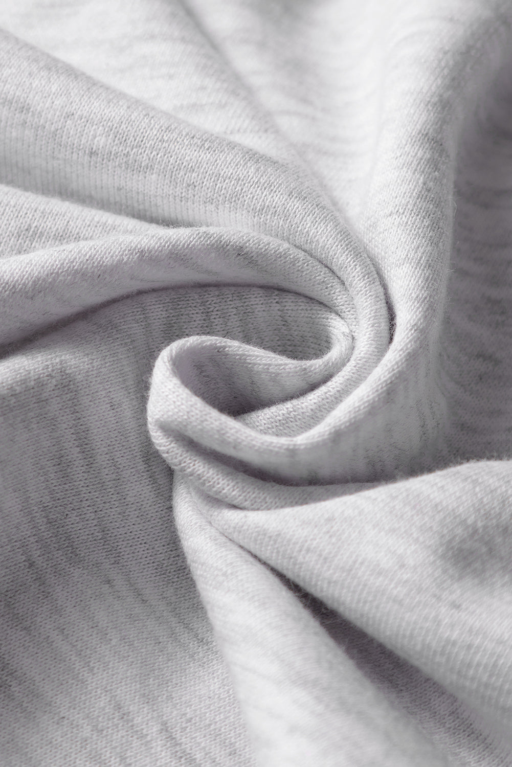 Mini-jupe en molleton gris clair avec cordon de serrage et poches