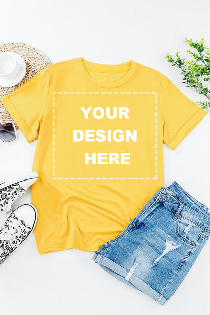 Blank Apparel - T-shirt ras du cou kaki uni personnalisé