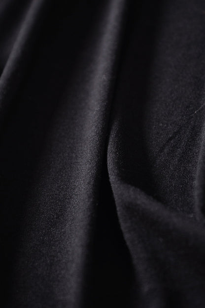 Black Striped Animal Print Colorblock Long Sleeve Top