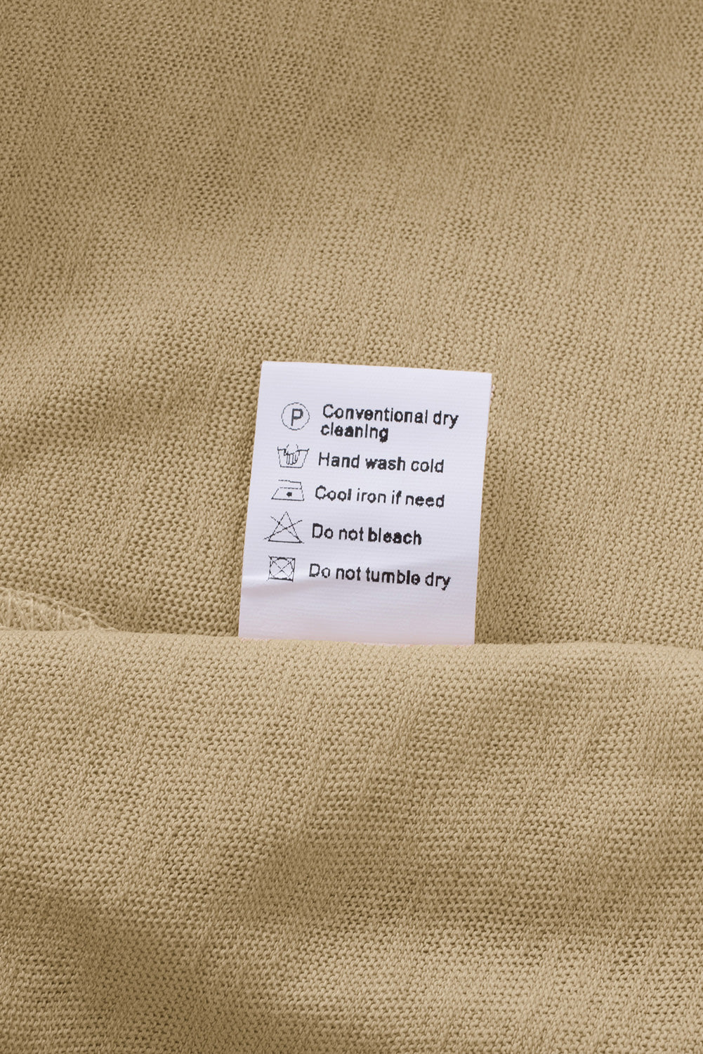 Cardigan ouvert à boutons de couleur unie beige