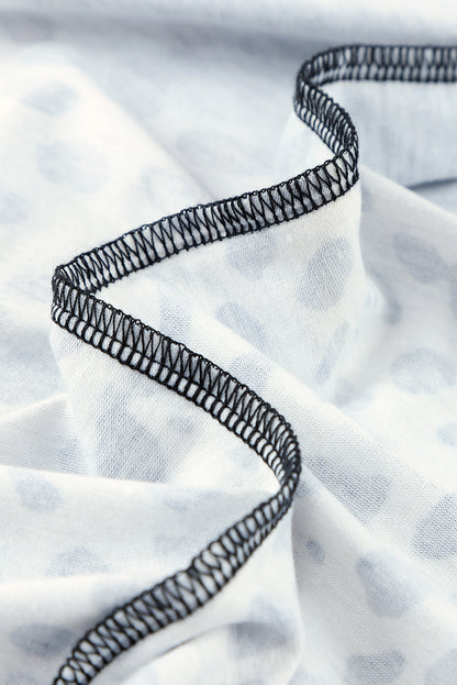 Robe t-shirt décontractée à pois contrastés et poches 