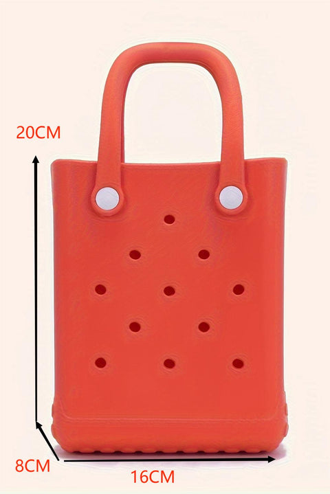 Fiery Red EVA Self-assembly Detachable Straps Hollow Tote Bag