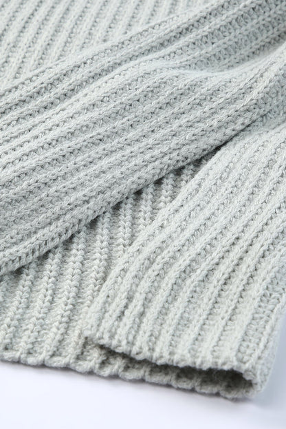 Pull oversize boutonné à épaules tombantes 