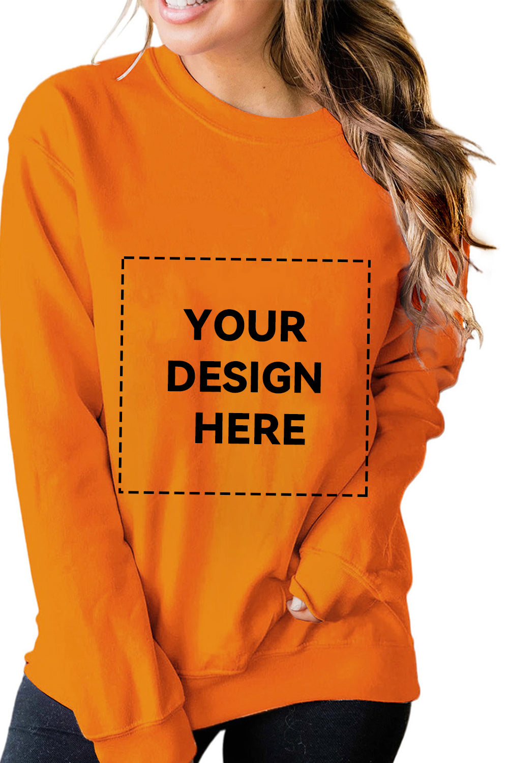 Blank Apparel - Sweat-shirt ras du cou uni rouge