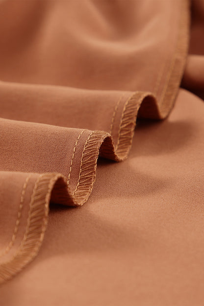 Minivestido asimétrico con cuello cuadrado y media manga 