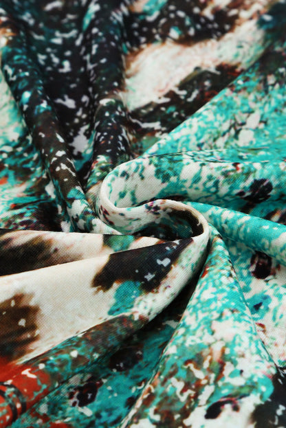 Blank Apparel - T-shirt graphique vierge à imprimé western vert délavé