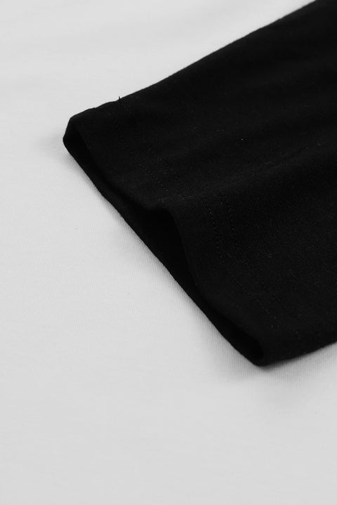 Color Block Raglan Sleeve Pullover Top