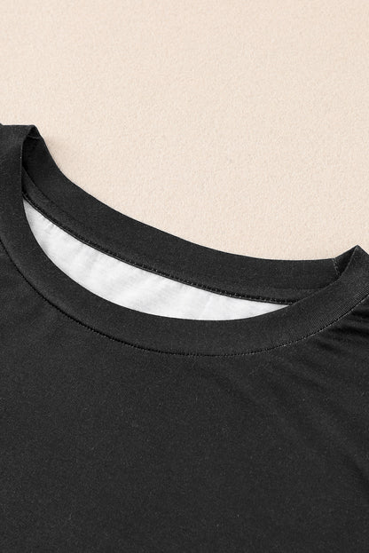 Robe t-shirt décontractée à pois contrastés et poches 