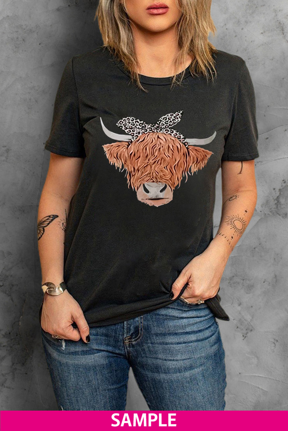 Blank Apparel - T-shirt ras du cou kaki uni personnalisé