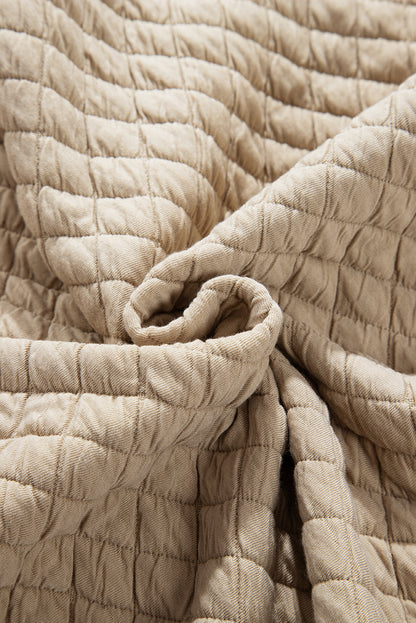 Veste-chemise boutonnée matelassée de couleur unie Jet Stream