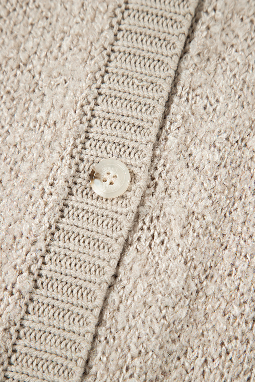 Cardigan boutonné à col montant et épaules tombantes avec poche Jet Stream