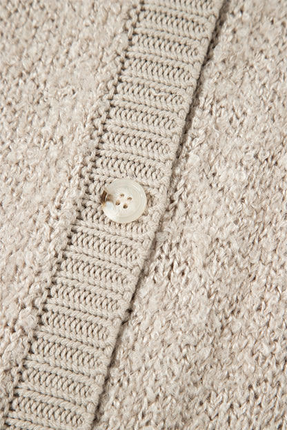 Cardigan boutonné à col montant et épaules tombantes avec poche Jet Stream