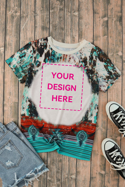 Blank Apparel - T-shirt graphique vierge à imprimé western vert délavé