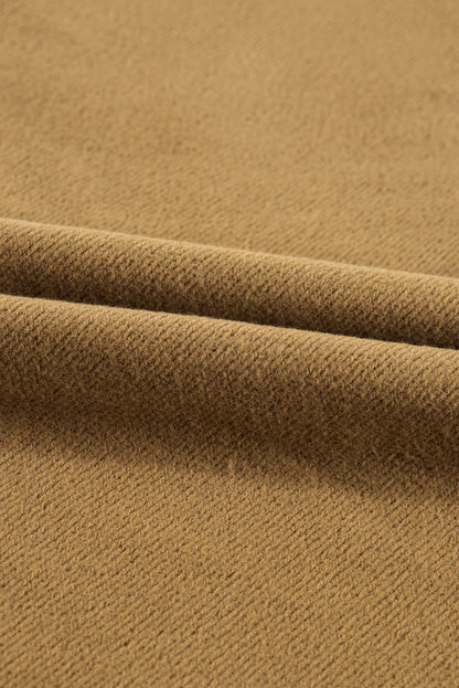 Sweat à capuche ample doublé en polaire marron avec poches kangourou à demi-fermeture éclair