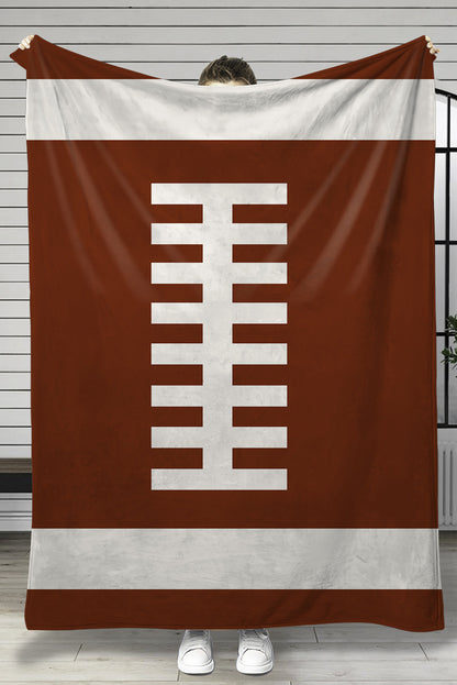 Couverture polaire blanche brillante à motif de jeu de balle 130 x 150 cm 