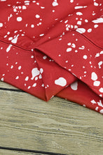 Red Tie-Dye Leopard Long Sleeve Top