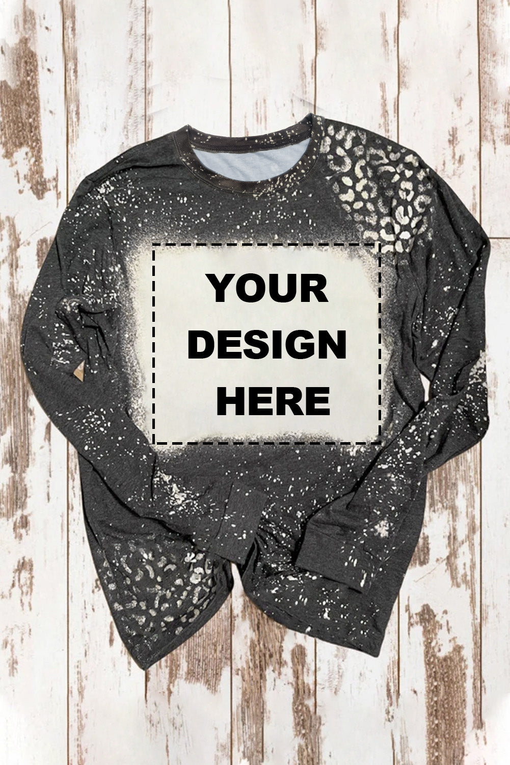 Red Retro Bleached Leopard Spot Pullover