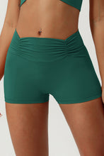 Evergreen Ruched High Waist Active Sports Shorts