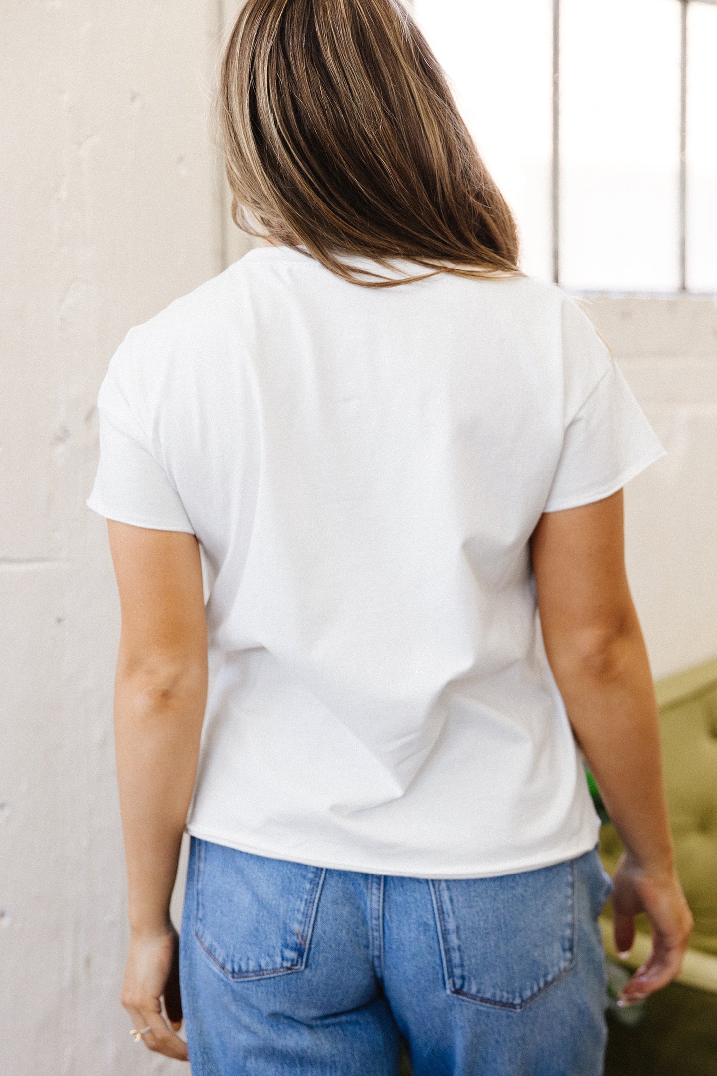 White Western Fashion Embroidered Casual Tee