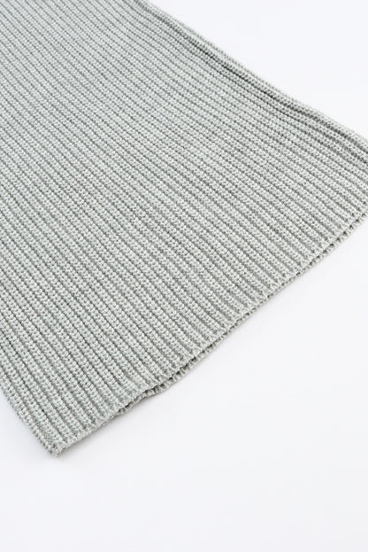 Conjunto de pantalón casual y suéter con cuello en V de punto negro