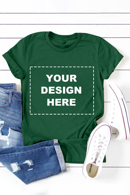 Blank Apparel - T-shirt ras du cou kaki uni personnalisé