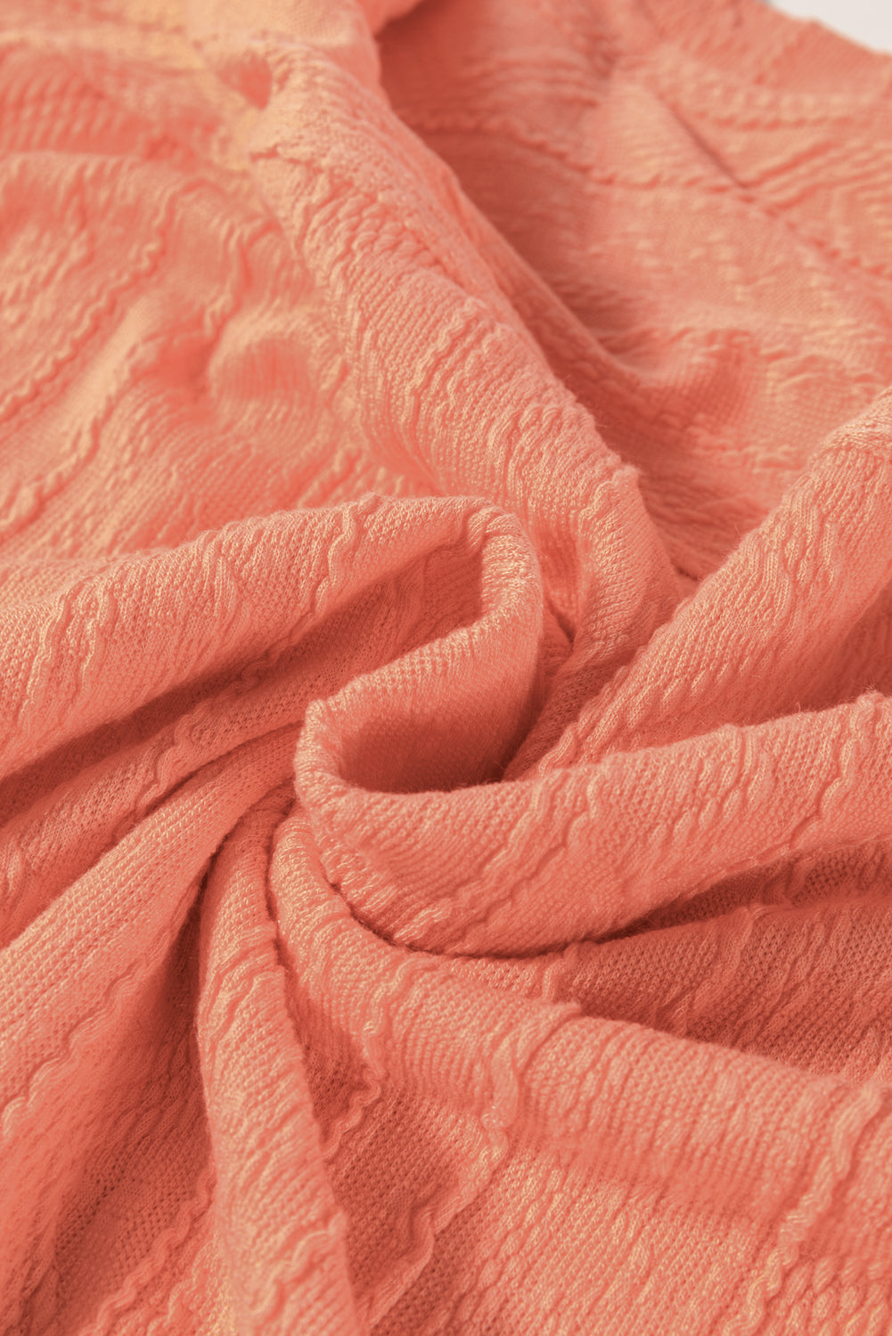 Ensemble haut à manches courtes et short à cordon de serrage, couleur châtain clair texturé, poches plaquées