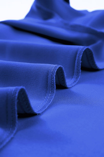 Chemisier à manches courtes et col en V avec bordure en dentelle