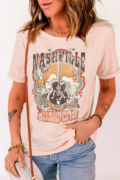 T-shirt à manches retroussées HONEY Bunny Graphic