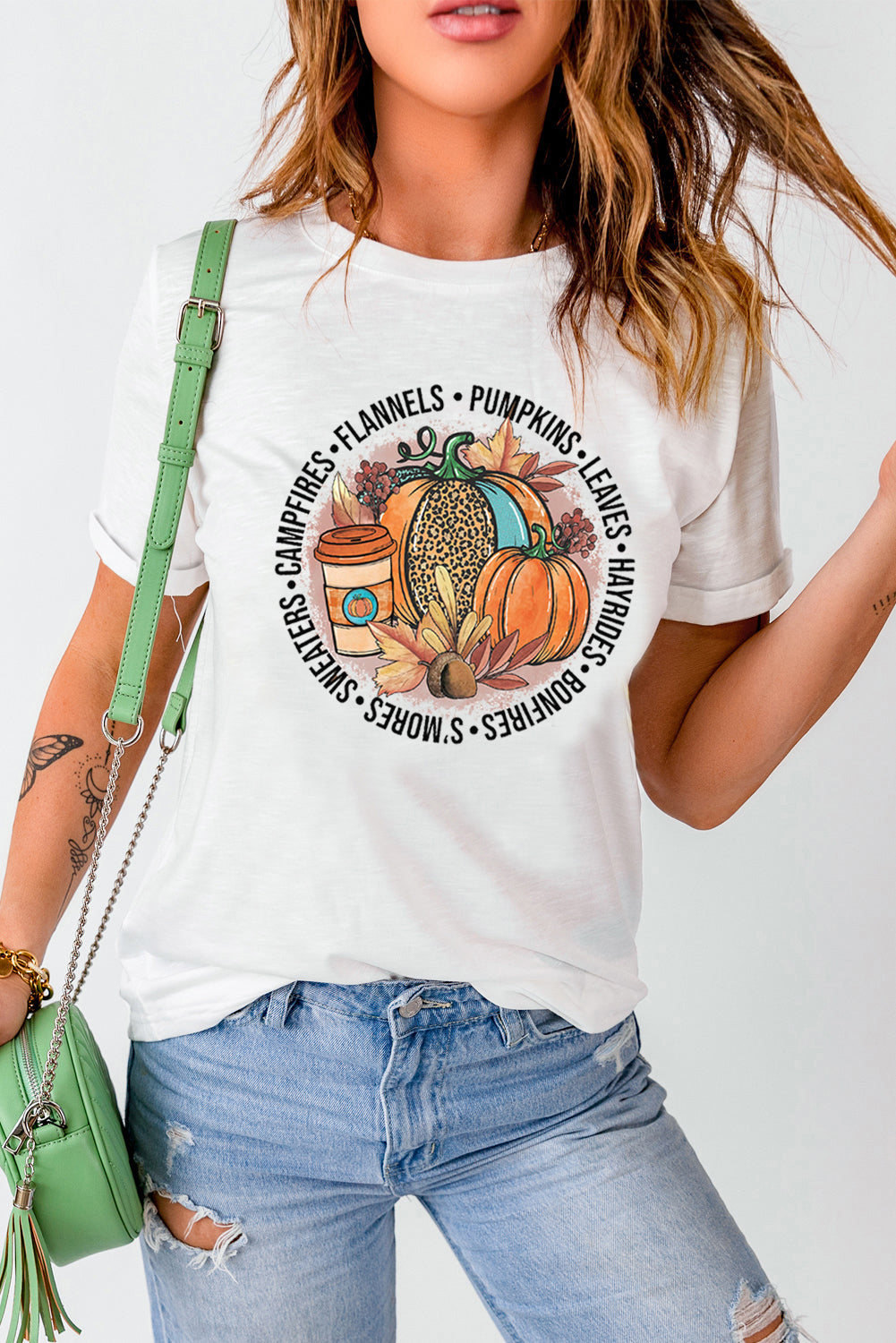 T-shirt décontracté à imprimé animal « Its Fall Yall »