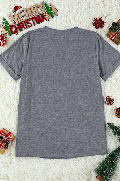 Camiseta de manga corta con estampado gráfico de Merry Christmas Trees