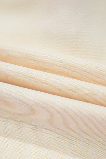 Haut en maille French Terry à rayures roses et blocs de couleurs