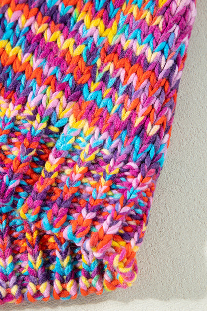 Cardigan ouvert à épaules tombantes et confettis roses