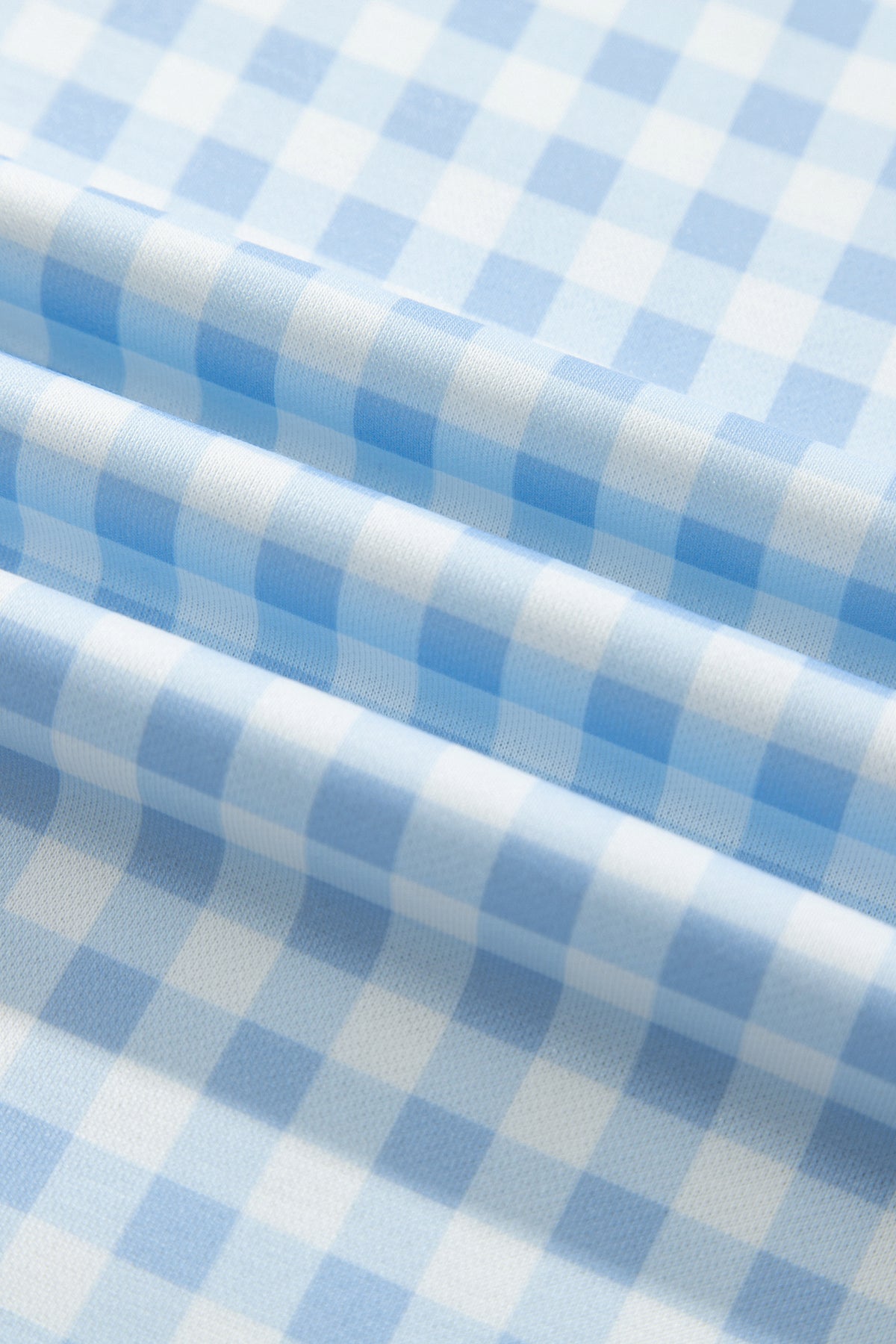 Light Blue Casual Plus Size Plaid Sweatshirt